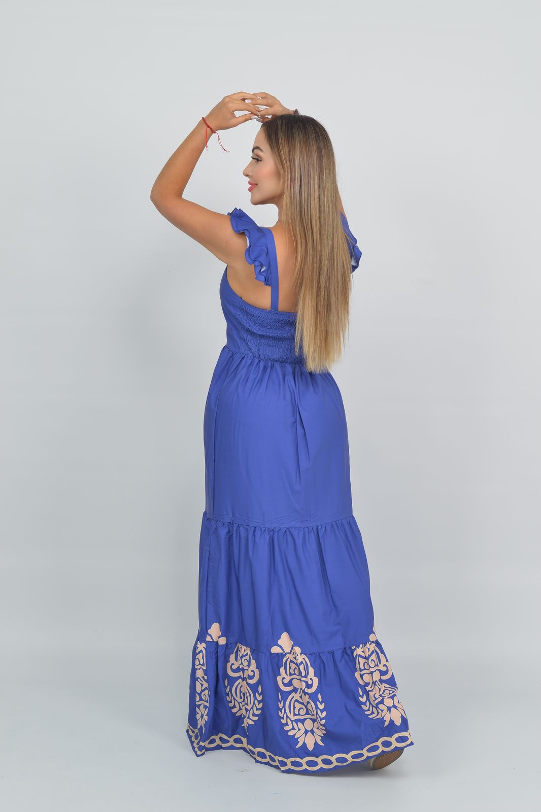 Vestido Largo Bolero Hombro 	R620